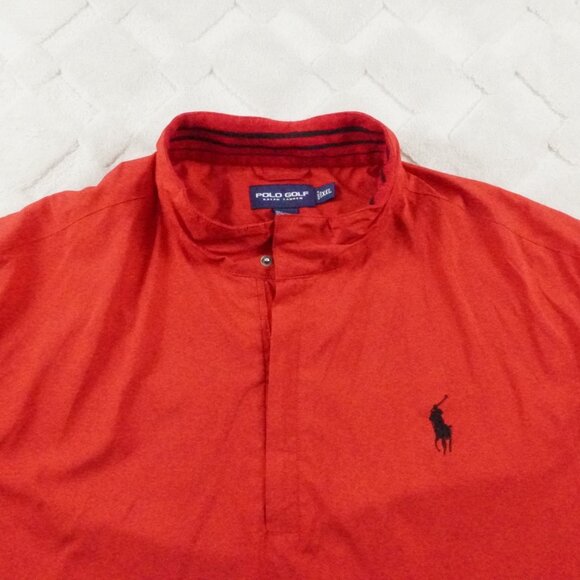 Polo Ralph Lauren Windbreaker Jacket Mens 2XL Red Short Sleeve Pull Over Golf - Picture 3 of 12